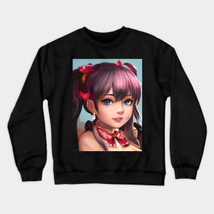 Anime girl manga Crewneck Sweatshirt